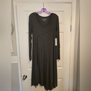 Soft Surroundings Cadence Comfy Dress Charcoal Heather Gray